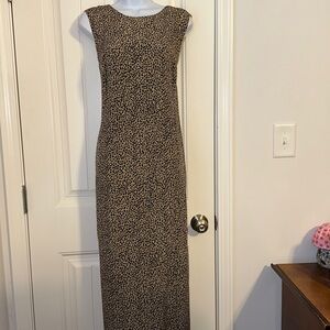 Spenser Jeremy Women’s 100% Silk Maxi Dress With a Cheetah Print Size 18